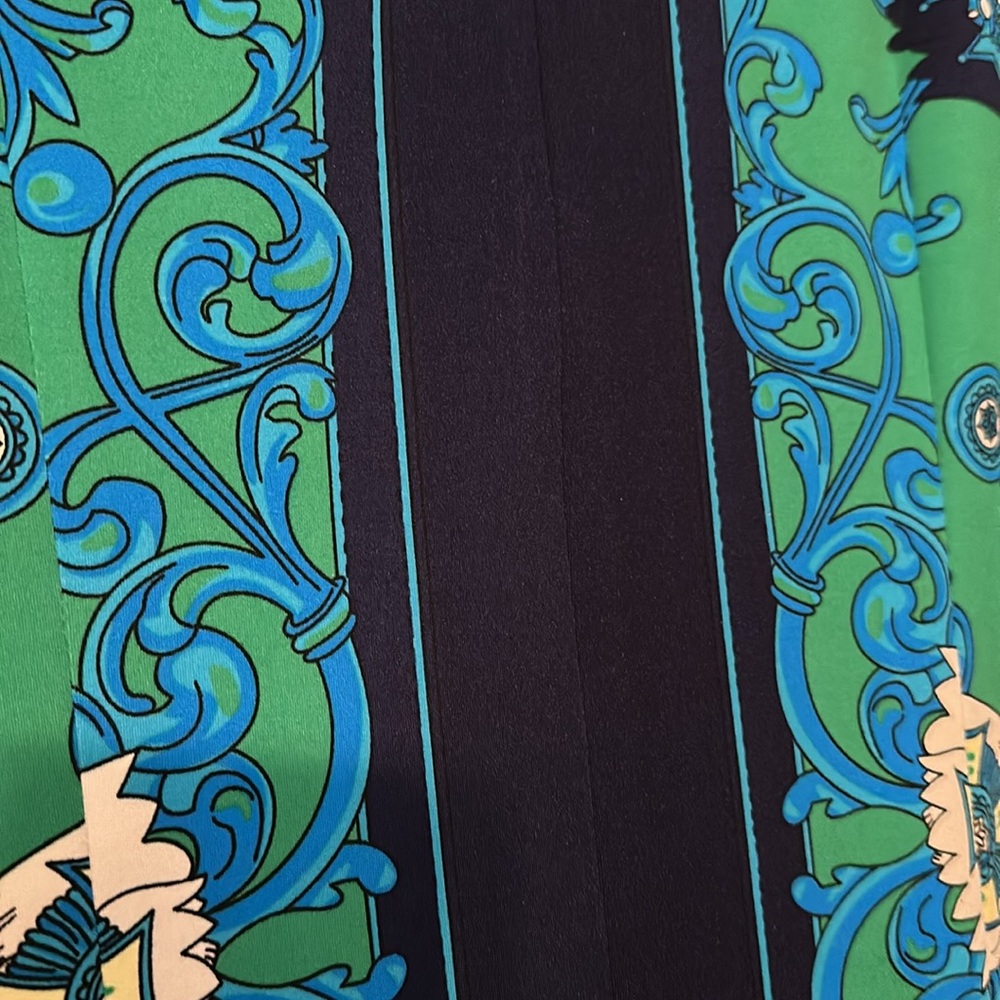 Julie Brown mini dress. Size M.  Green/blue/cream. - Picture 4 of 9